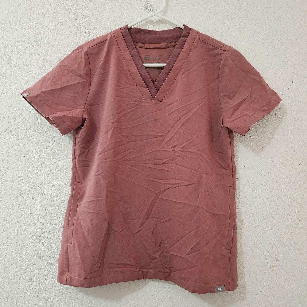 Figs Scrub Top ( I Will Iron Before Ship)